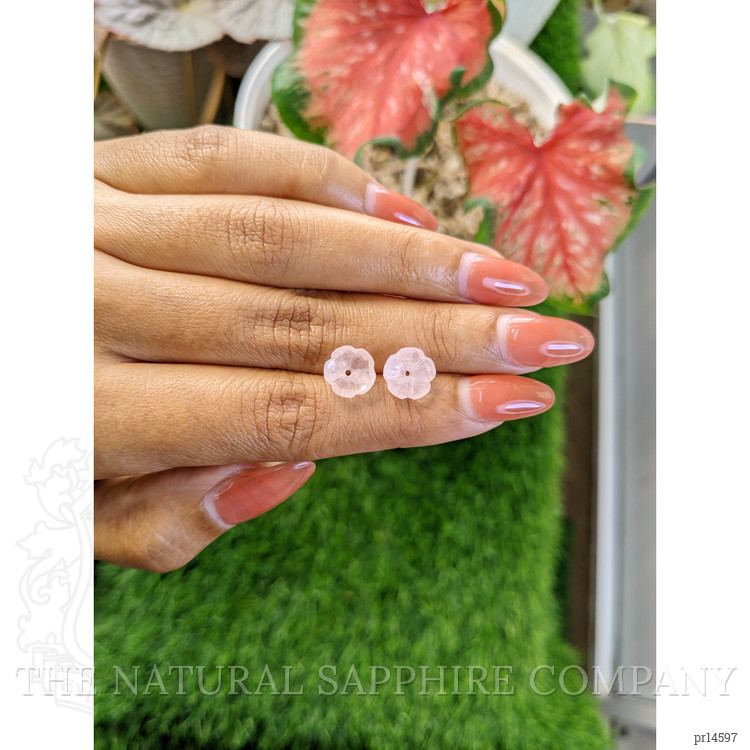3.73 Ct.Tw. Pink Rose Quartz Pair from Ceylon (Sri Lanka)