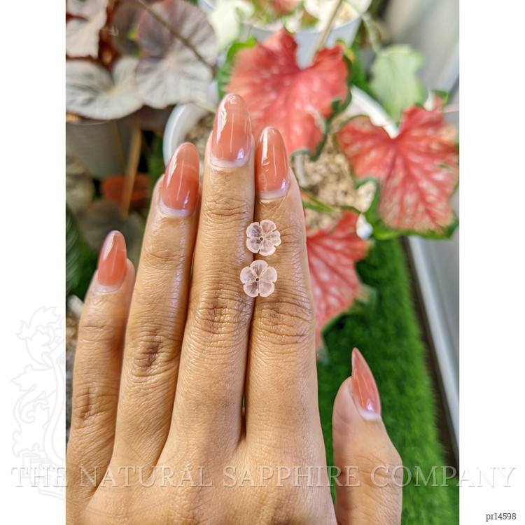 2.58 Ct.Tw. Pink Rose Quartz Pair from Ceylon (Sri Lanka)