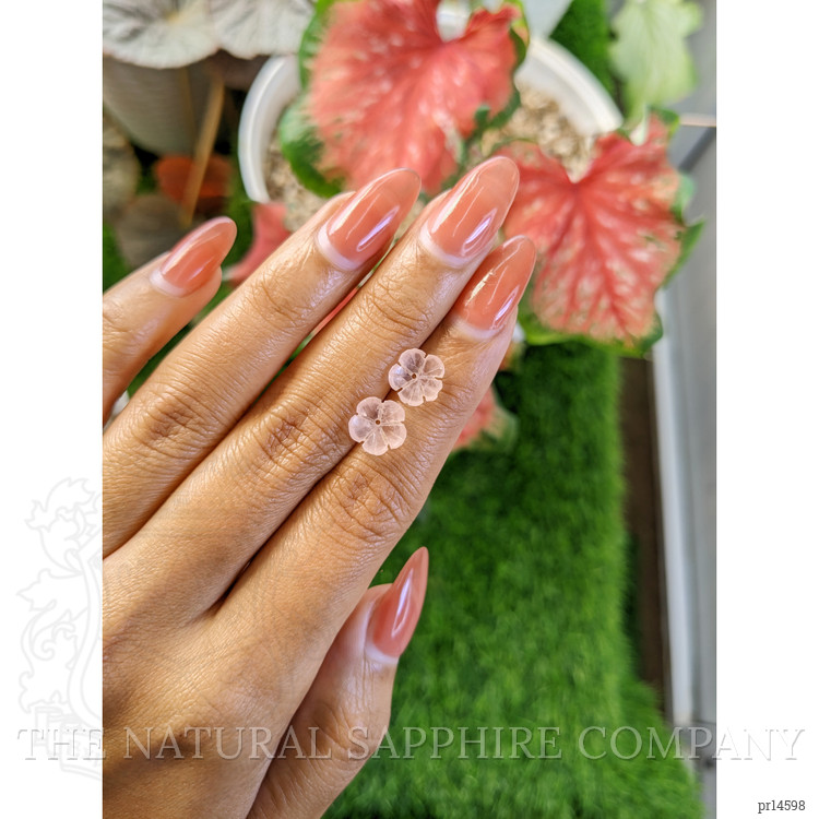 2.58 Ct.Tw. Pink Rose Quartz Pair from Ceylon (Sri Lanka)