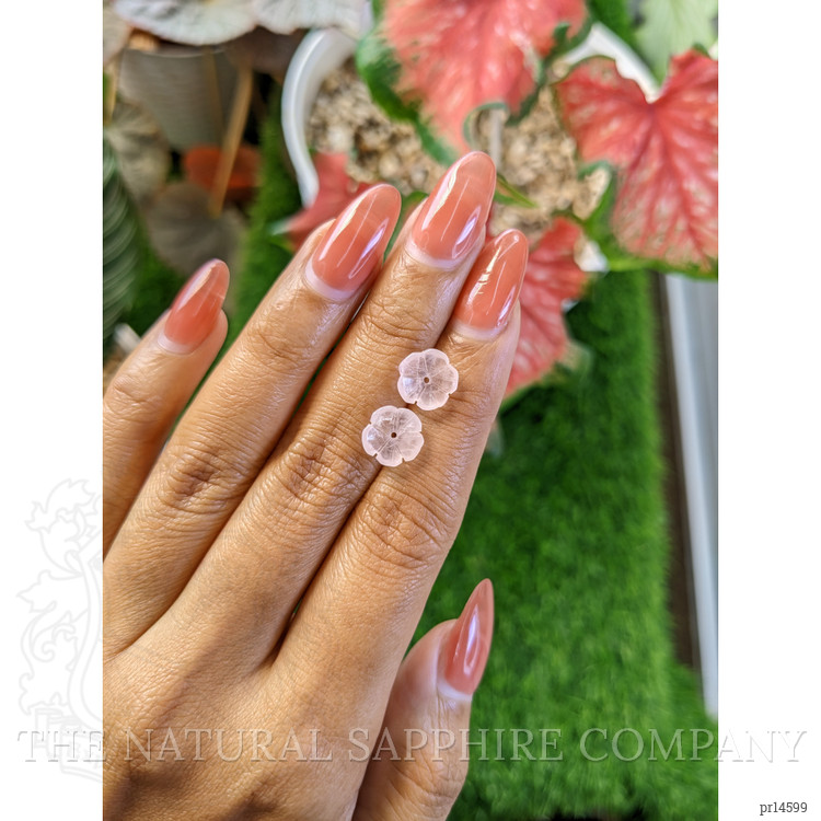 3.55 Ct.Tw. Pink Rose Quartz Pair from Ceylon (Sri Lanka)