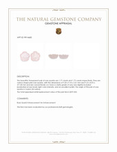 3.49 Ct.Tw.Total Carat Weight Pink Rose Quartz Pair from Ceylon (Sri Lanka) Appraisal