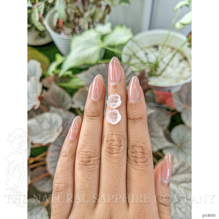 3.49 Ct.Tw. Pink Rose Quartz Pair from Ceylon (Sri Lanka)