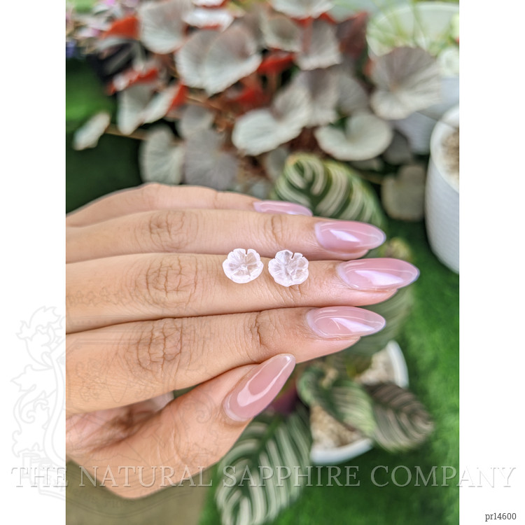 3.49 Ct.Tw. Pink Rose Quartz Pair from Ceylon (Sri Lanka)