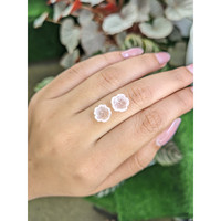 3.44&nbsp;Ct.Tw.Total Carat Weight Pink Rose Quartz Pair from Ceylon (Sri Lanka) Life Style