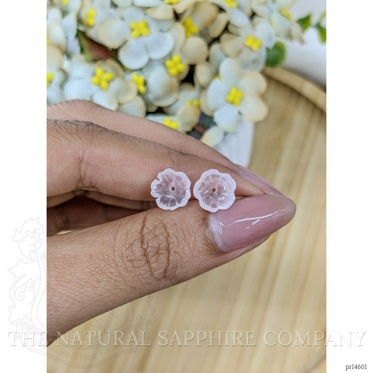 3.44 Ct.Tw. Pink Rose Quartz Pair from Ceylon (Sri Lanka)