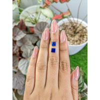 1.68 Ct.Tw.Total Carat Weight Lapis Pair from Afghanistan Life Style