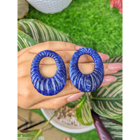 105.16 Ct.Tw.Total Carat Weight Lapis Pair from Afghanistan Life Style