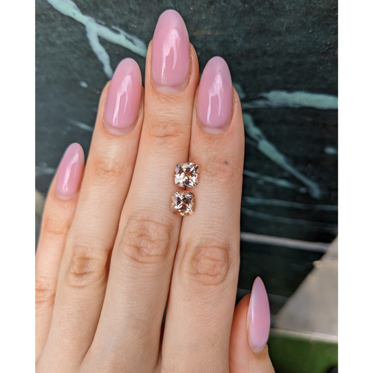 2.81 Ct.Tw. Peach Morganite Pair