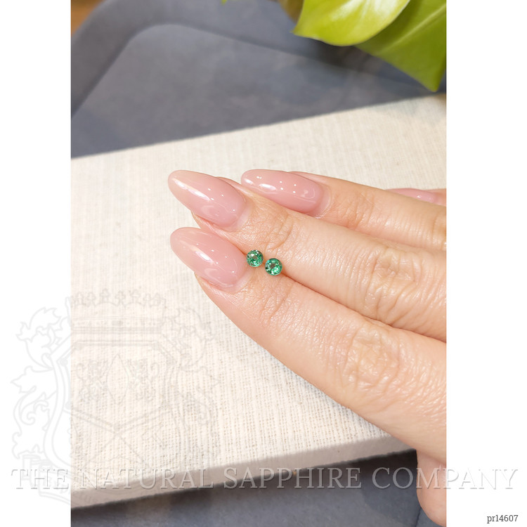 0.38 Ct.Tw. Emerald Pair from Zambia