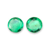 0.36 Ct.Tw.Total Carat Weight Emerald Pair from Zambia Video