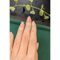 0.37 Ct.Tw.Total Carat Weight Emerald Pair from Zambia Life Style