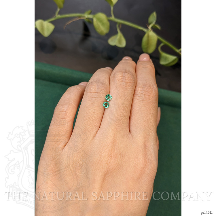 0.37 Ct.Tw. Emerald Pair from Zambia