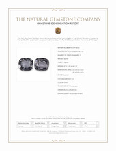 2.19 Ct.Tw.Total Carat Weight Grey Spinel Pair from Burma (Myanmar) Scan Report