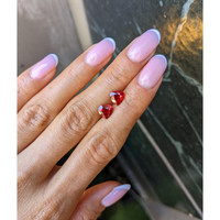 2.91&nbsp;Ct.Tw.Total Carat Weight Ruby Pair from Mozambique Life Style