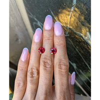 3.54 Ct.Tw.Total Carat Weight Ruby Pair from Mozambique Life Style