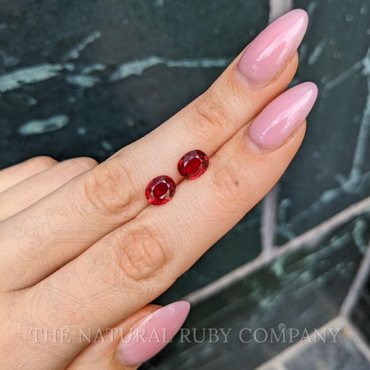 4.06 Ct.Tw. Ruby Pair from Mozambique