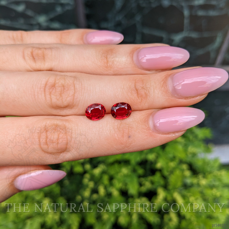 4.06 Ct.Tw. Ruby Pair from Mozambique