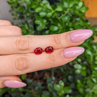 4.06&nbsp;Ct.Tw.Total Carat Weight Ruby Pair from Mozambique Life Style