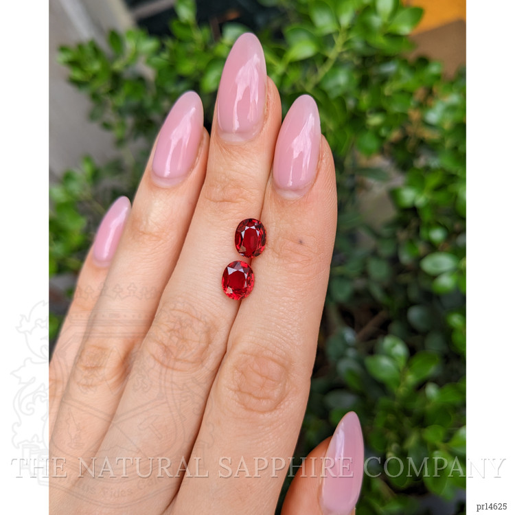 4.06 Ct.Tw. Ruby Pair from Mozambique