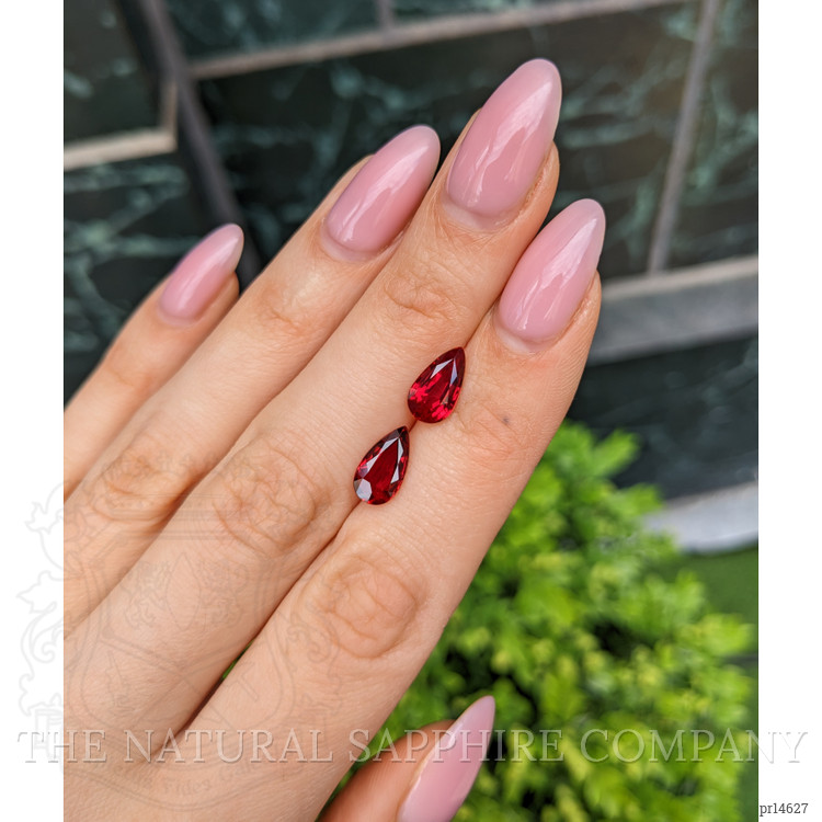 4.23 Ct.Tw. Ruby Pair from Mozambique