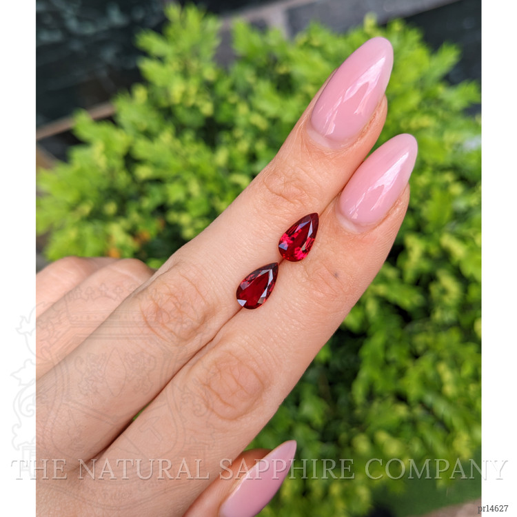 4.23 Ct.Tw. Ruby Pair from Mozambique