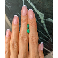 1.05 Ct.Tw.Total Carat Weight Emerald Pair from Afghanistan Life Style