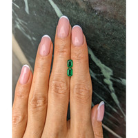1.00 Ct.Tw.Total Carat Weight Emerald Pair from Afghanistan Life Style