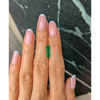 1.05 Ct.Tw.Total Carat Weight Emerald Pair from Afghanistan Life Style