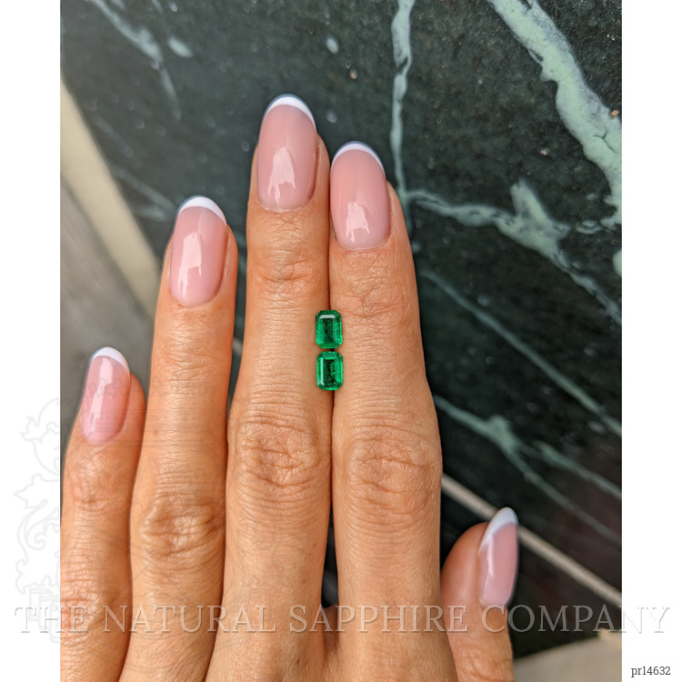 1.05 Ct.Tw. Emerald Pair from Afghanistan