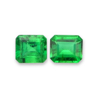 0.40 Ct.Tw.Total Carat Weight Emerald Pair from Afghanistan Video
