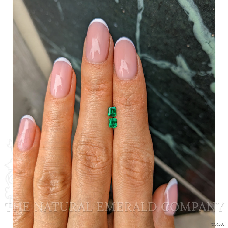 0.40 Ct.Tw. Emerald Pair from Afghanistan