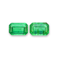 0.73 Ct.Tw.Total Carat Weight Emerald Pair from Afghanistan Video