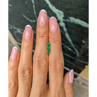 0.73 Ct.Tw.Total Carat Weight Emerald Pair from Afghanistan Life Style
