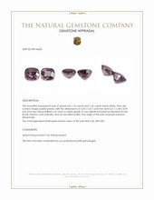 2.50 Ct.Tw.Total Carat Weight Purple Spinel Pair from Burma (Myanmar) Appraisal