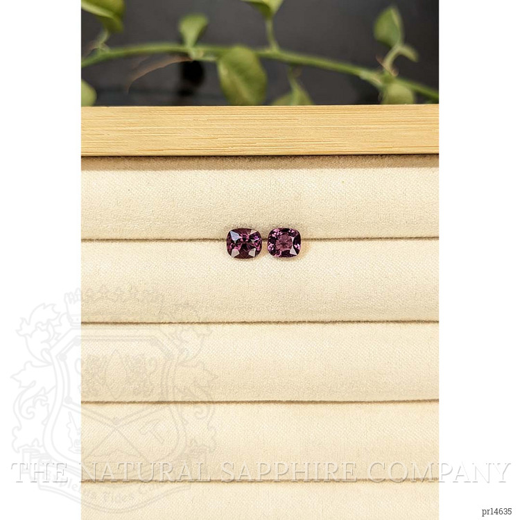 2.50 Ct.Tw. Purple Spinel Pair from Burma (Myanmar)