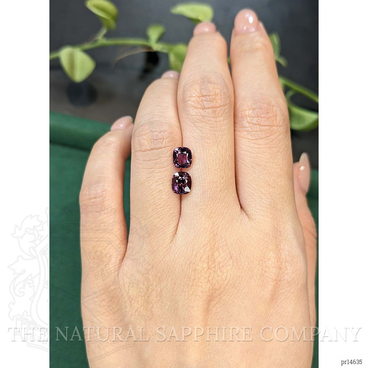 2.50 Ct.Tw. Purple Spinel Pair from Burma (Myanmar)