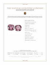 2.03 Ct.Tw.Total Carat Weight Purplish Pink Spinel Pair from Burma (Myanmar) Scan Report