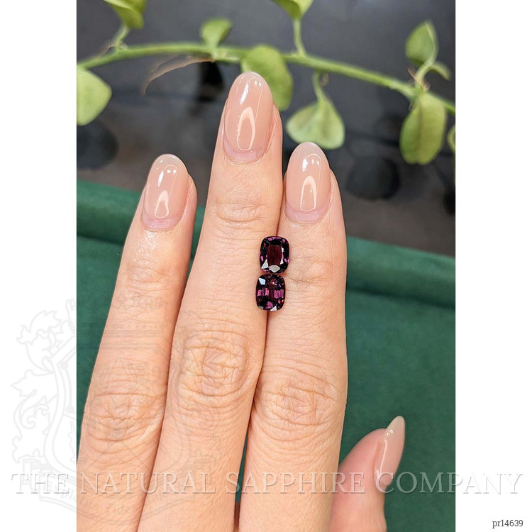 2.32 Ct.Tw. Purple Spinel Pair from Burma (Myanmar)