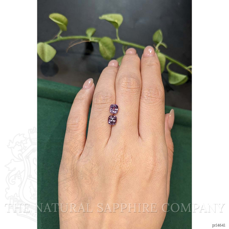 2.23 Ct.Tw. Pinkish Purple Spinel Pair from Burma (Myanmar)