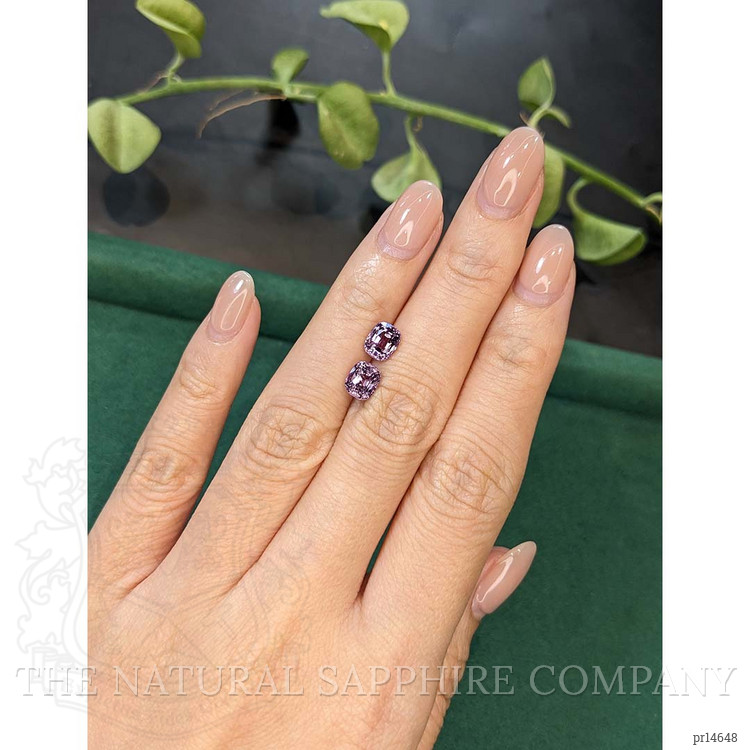 2.75 Ct.Tw. Purple Spinel Pair from Burma (Myanmar)