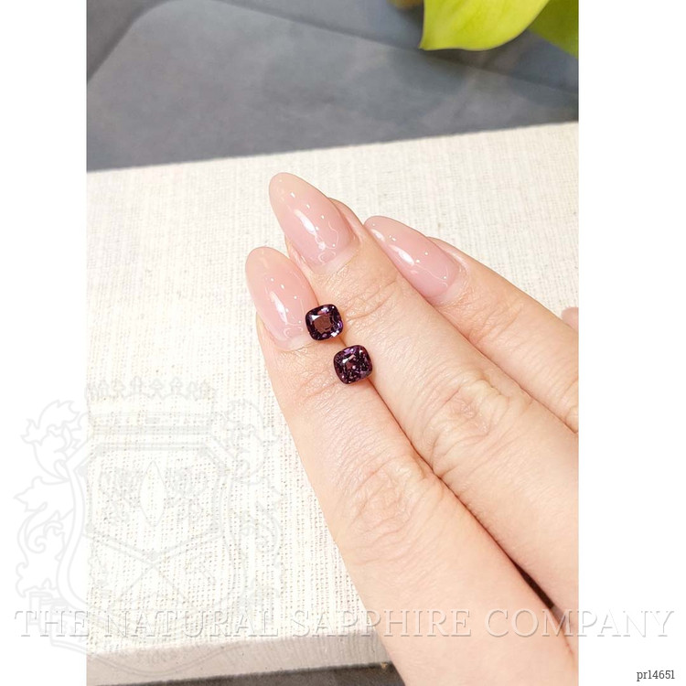 2.38 Ct.Tw. Purple Spinel Pair from Burma (Myanmar)
