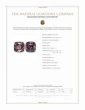 2.27 Ct.Tw.Total Carat Weight Pinkish Purple Spinel Pair from Burma (Myanmar) Scan Report