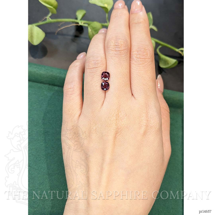 2.30 Ct.Tw. Purple Spinel Pair from Burma (Myanmar)