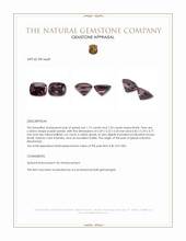 2.46 Ct.Tw.Total Carat Weight Purple Spinel Pair from Burma (Myanmar) Appraisal