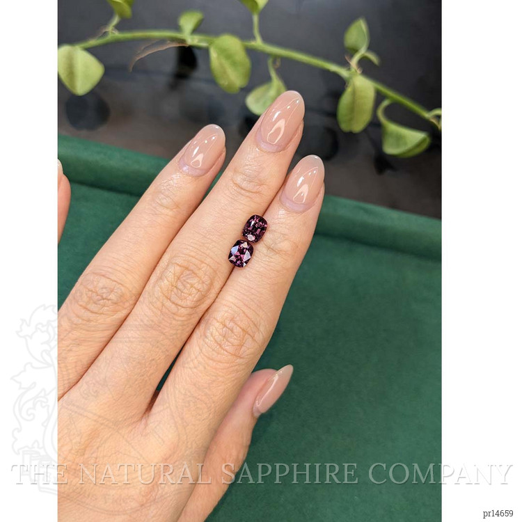 2.46 Ct.Tw. Purple Spinel Pair from Burma (Myanmar)