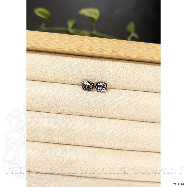 2.27 Ct.Tw. Grey Spinel Pair from Burma (Myanmar)