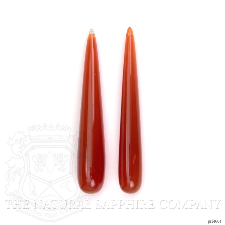 28.33 Ct.Tw. Reddish Orange Carnelian Pair from India