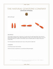 8.36&nbsp;Ct.Tw.Total Carat Weight Salmon (Orange) Coral Pair from Italy Appraisal