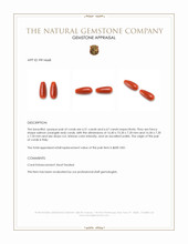 13.18&nbsp;Ct.Tw.Total Carat Weight Salmon (Orangish Red) Coral Pair from Italy Appraisal
