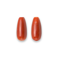13.18 Ct.Tw.Total Carat Weight Salmon (Orangish Red) Coral Pair from Italy Video